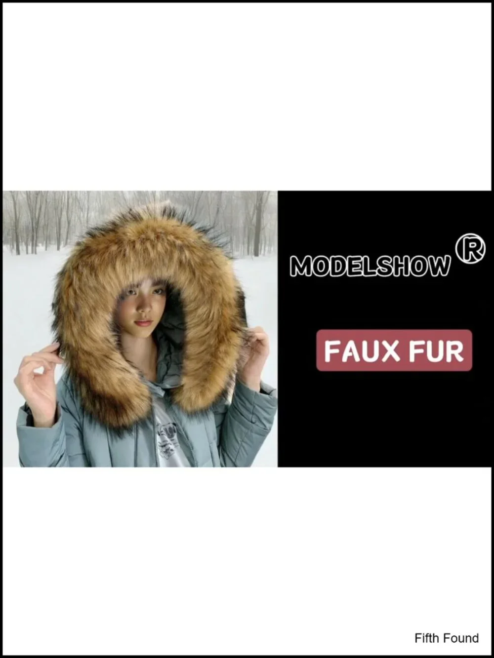 Faux Fur Hood Trim Replacement Collar Detachable Scarf Wrap Coat Jacket
